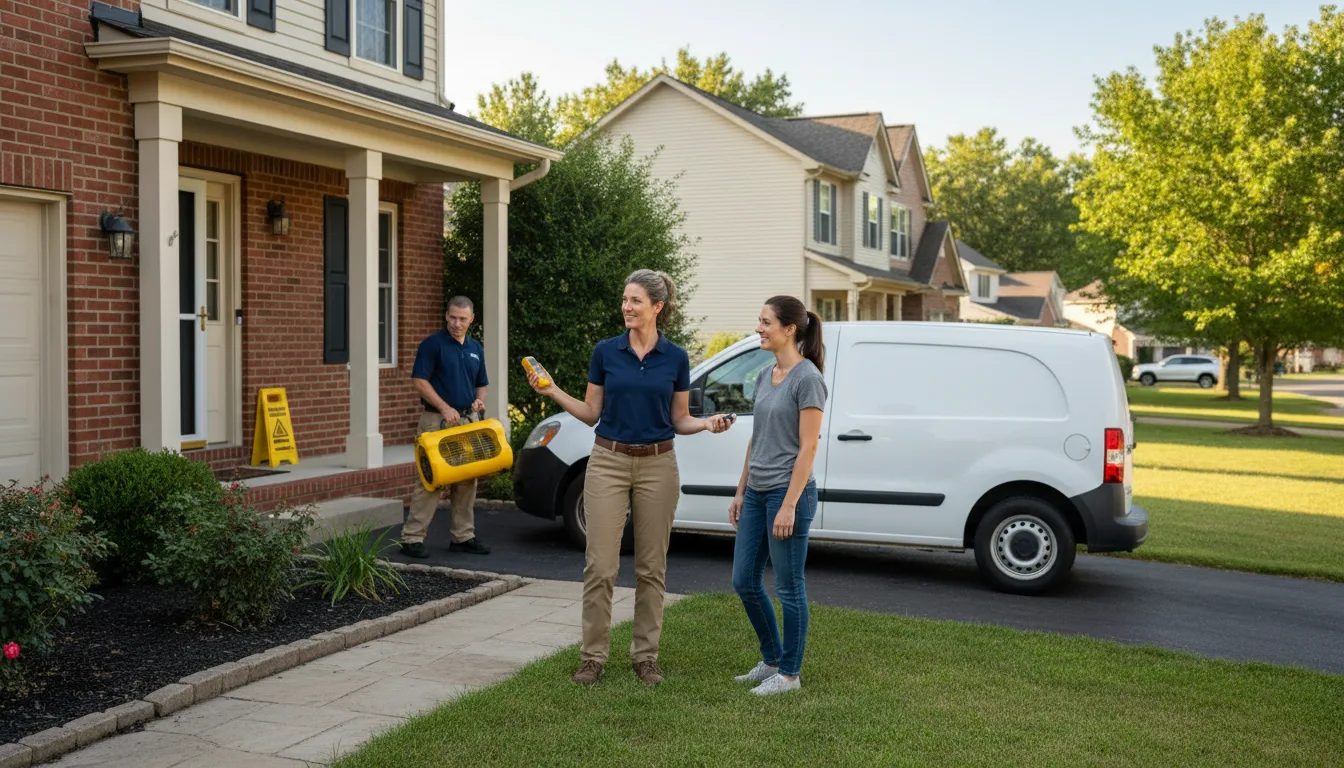 Residential water damage restoration in Henderson, MD